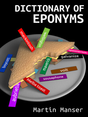 cover image of Dictionary of Eponyms